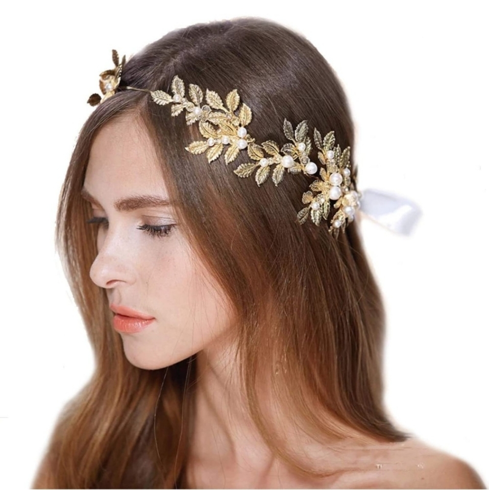 🆕 🚨2 article🚨Leaf Crown with ribbon & Arm Cuff
